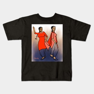 Bhangra Girls in Red Kids T-Shirt